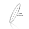 Sterling Silver Cubic Zirconia Bangle - Hypoallergenic Jewellery for Women Gifts for Girls - 71mm * 3mm