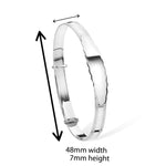 Sterling Silver Adjustable Kids ID Bangle Suitable for Girls or Boys. Kids Jewellery by Aeon