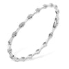 Sterling Silver Cubic Zirconia Bangle. Hypoallergenic Jewellery for Women- 63mm * 4mm