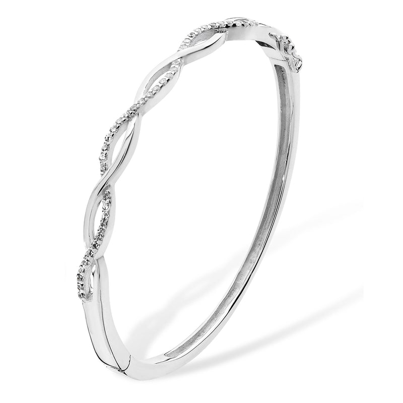 Sterling Silver Infinity Weave Bracelet - Hypoallergenic Ladies Jewellery by Aeon- 68mm * 4mm