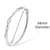 Sterling Silver Infinity Weave Bracelet - Hypoallergenic Ladies Jewellery by Aeon- 68mm * 4mm