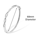 Sterling Silver Infinity Weave Bracelet - Hypoallergenic Ladies Jewellery by Aeon- 68mm * 4mm