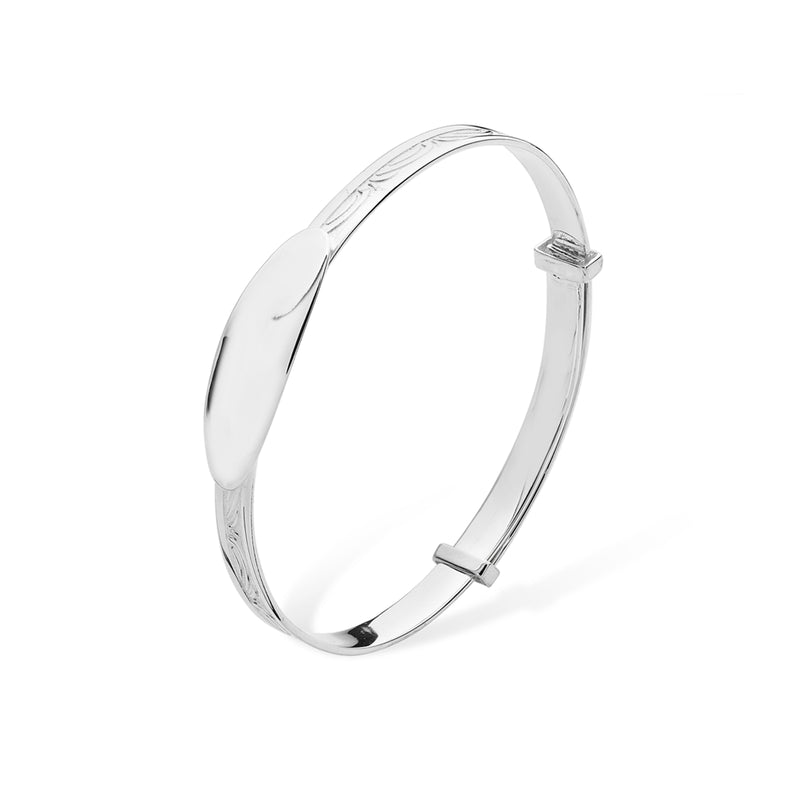 Sterling Silver adjustable Baby Bangle for Girls / Boys.   Kids Jewellery by Aeon