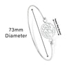 Sterling Silver Heart Detail Bangle - Hypoallergenic Ladies Jewellery by Aeon- 73mm * 1mm