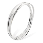 Sterling Silver Treble Style Bangle.  Hypoallergenic Gift for women by Aeon - 71mm * 9mm