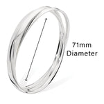 Sterling Silver Treble Style Bangle.  Hypoallergenic Gift for women by Aeon - 71mm * 9mm