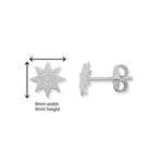 Sterling Silver Glitter Effect Earring.  Hypoallergenic Sterling Silver Earrings for women