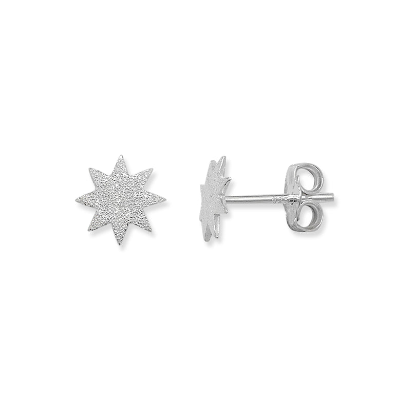 Sterling Silver Glitter Effect Earring.  Hypoallergenic Sterling Silver Earrings for women