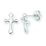 Cross Stud Earrings. Hypoallergenic Silver Cross Stud Earrings for Women