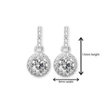 Sterling Silver Cubic Zirconia Drop Earring. Hypoallergenic Silver Jewellery for women by Aeon