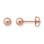 Sterling Silver Ball Stud Earrings With Rose Gold Plating. Hypoallergenic Sterling Silver Earrings for women by Aeon