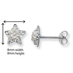 Oval Pave Set Pearl & Cubic Zirconia Star Earrings. Hypoallergenic Sterling Silver Earrings for women by Aeon