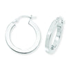 Sterling Silver Hoop Earrings with Square Edge - Hypoallergenic Jewellery for Ladies