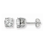 Sterling Silver Swarovski Crystal Stud 6mm Earrings