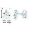 Angel Stud Earrings. Hypoallergenic Sterling Silver Stud Earrings for Women