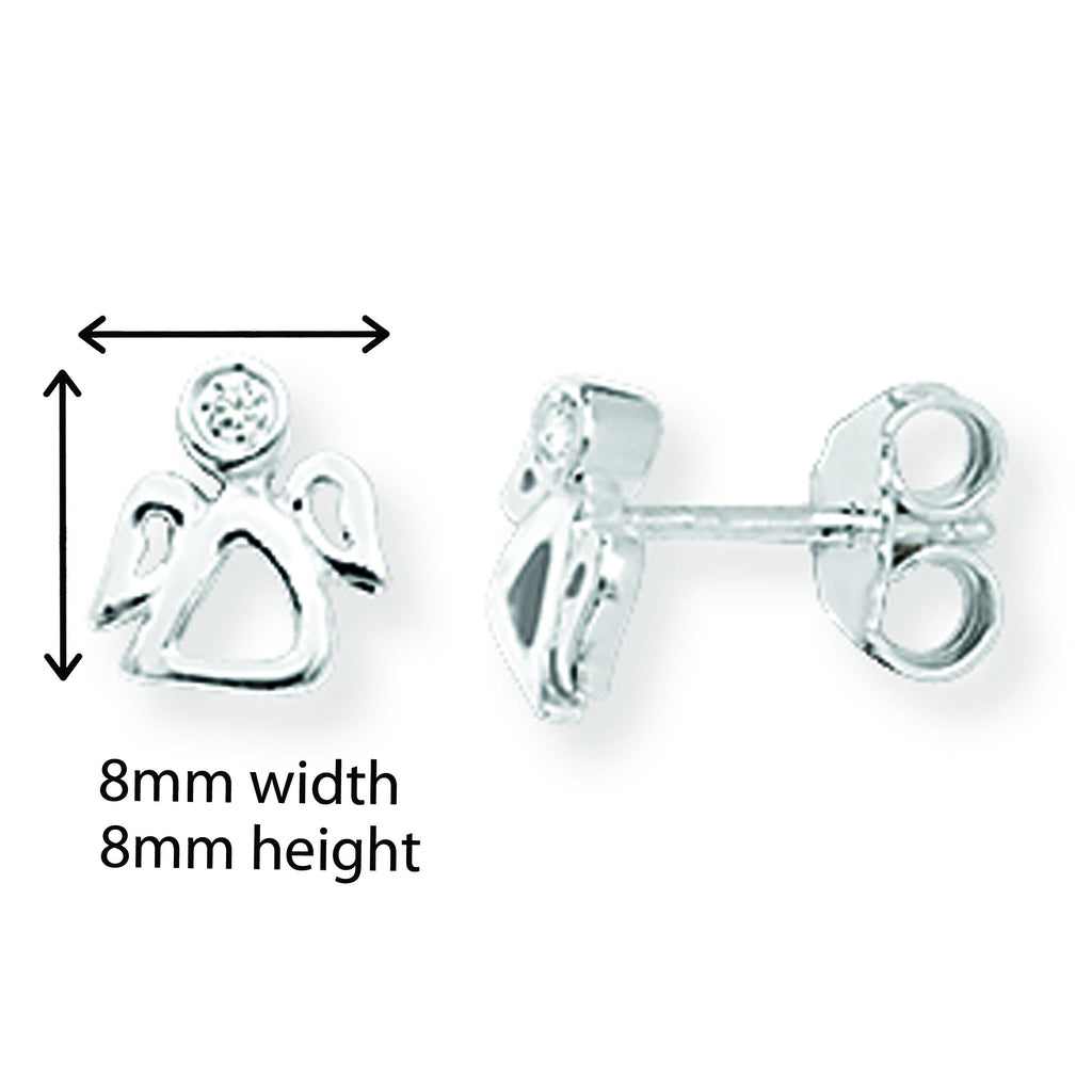 Angel Stud Earrings. Hypoallergenic Sterling Silver Stud Earrings for Women