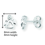 Angel Stud Earrings. Hypoallergenic Sterling Silver Stud Earrings for Women