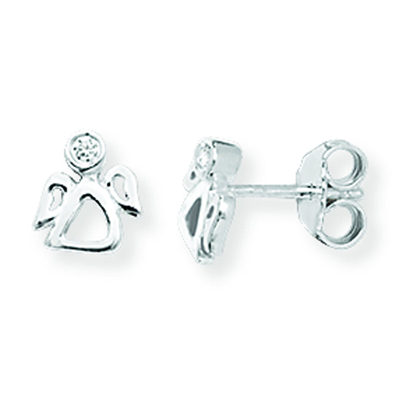 Angel Stud Earrings. Hypoallergenic Sterling Silver Stud Earrings for Women