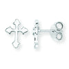 Silver Cross Stud Earrings.  Hypoallergenic Silver Cross Stud Earrings for Women