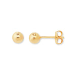 Sterling Silver with Gold Plating 5mm Ball Stud Earring