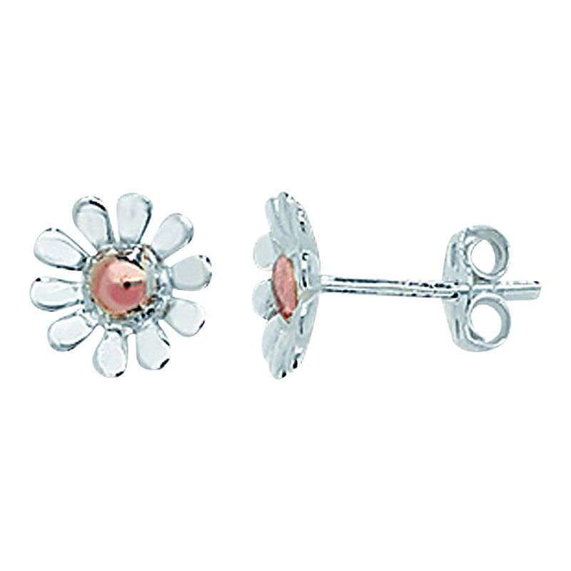 Kids Daisy Floral Earrings - Hypoallergenic Sterling Silver Earring for Women and Girls - 6mm * 7mm