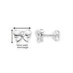 Kids Bow Earrings. Hypoallergenic Sterling Silver Earrings for kids