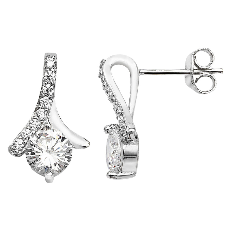 Sterling Silver Bow Earrings - Hypoallergenic Sterling Silver Jewellery for Ladies by Aeon
