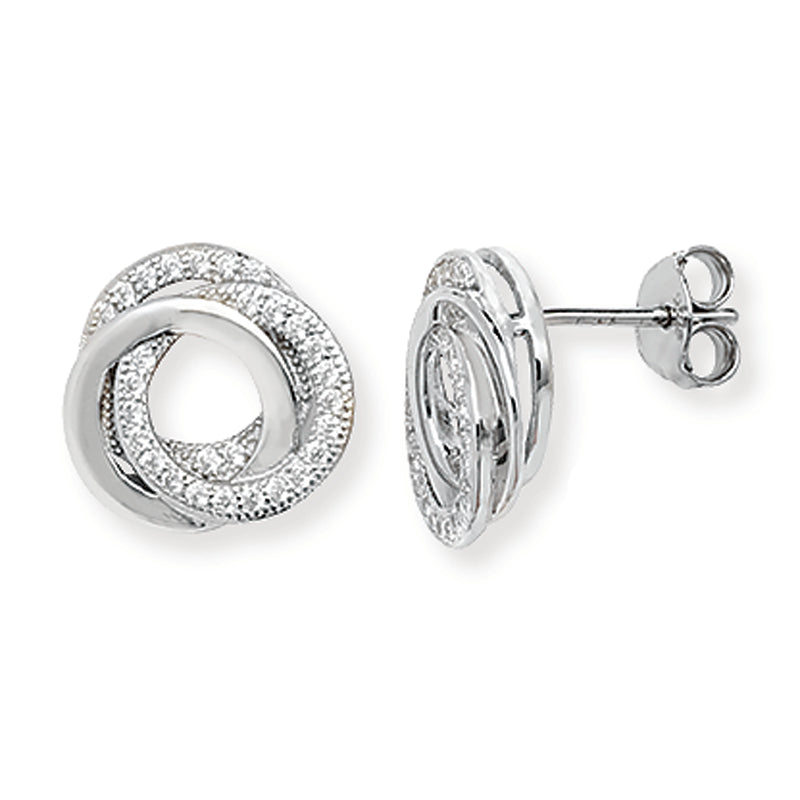 Sterling Silver Treble Circle Earrings. Hypoallergenic Sterling Silver Earrings for women