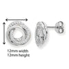 Sterling Silver Treble Circle Earrings. Hypoallergenic Sterling Silver Earrings for women