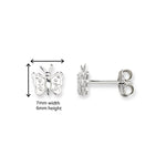 Kids Butterfly Stud Earring. Hypoallergenic Sterling Silver Earrings for kids