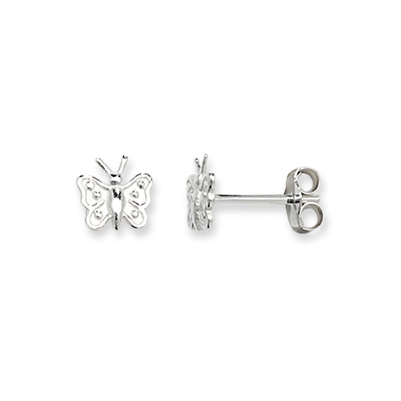 Kids Butterfly Stud Earring. Hypoallergenic Sterling Silver Earrings for kids