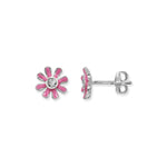 Sterling Silver Childrens Daisy Enamel. Childrens Jewellery by Aeon 9m