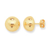 Sterling Silver Half Ball Stud Earrings With Gold Plating. Hypoallergenic Sterling Silver Earrings for women by Aeon