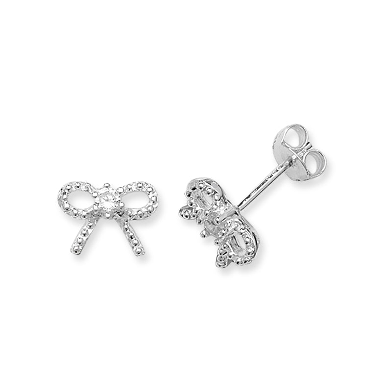 Kids Bow Earrings. Hypoallergenic Sterling Silver Earrings for kids