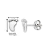 Kids Foot Stud Earrings. Hypoallergenic Sterling Silver Earrings for kids