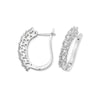 Sterling Silver Half Hoop Cubic Zirconia Earrings.  Hypoallergenic Ladies Jewellery by Aeon