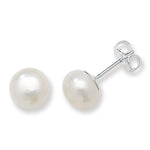 Sterling Silver Classic Freshwater Pearl Earrings. Hypoallergenic Sterling Silver Earrings for women by Aeon