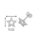 Sterling Silver Star Earrings.  Hypoallergenic Sterling Silver Earrings for women