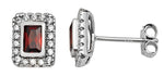 Ruby Cubic Zirconia Earring - Hypoallergenic Sterling Silver Earrings for Women