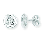 Mother Mary with Child Earrings.Hypoallergenic Sterling Silver Holy Stud Earrings