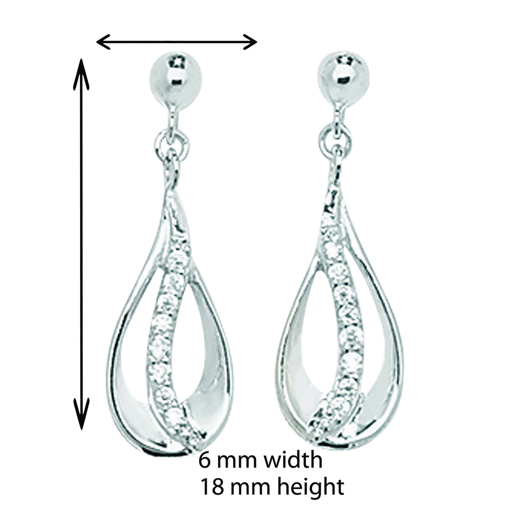 Sterling Silver Bridal Earrings - Hypoallergenic Silver Jewellery for women by Aeon