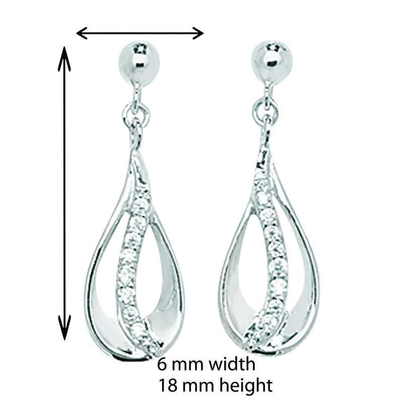 Sterling Silver Bridal Earrings - Hypoallergenic Silver Jewellery for women by Aeon