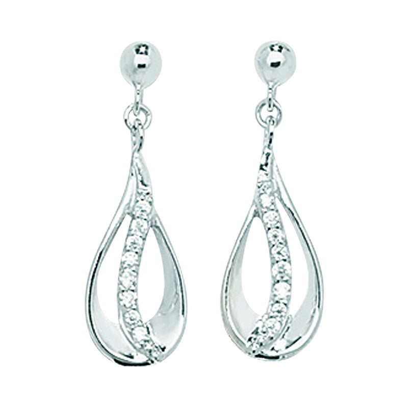 Sterling Silver Bridal Earrings - Hypoallergenic Silver Jewellery for women by Aeon