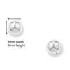 Sterling Silver Ball Stud Earring. Hypoallergenic Sterling Silver Earrings for women by Aeon