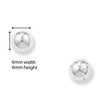 Sterling Silver Ball Stud Earring. Hypoallergenic Sterling Silver Earrings for women by Aeon