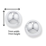 Sterling Silver Classic Ball Stud Earring. Hypoallergenic Sterling Silver Earrings for women by Aeon