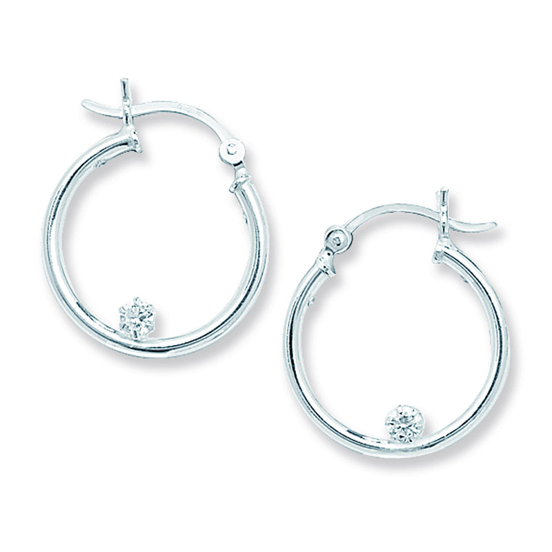 Sterling Silver Hoop Set with Hinged Closure - Hypoallergenic Jewellery for Ladies