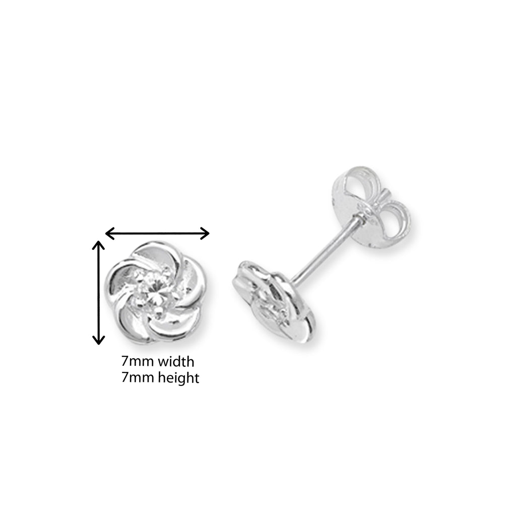 Kids Flower Stud Earrings. Hypoallergenic Sterling Silver Earrings for kids