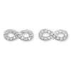 Sterling Silver Cubic Zirconia Infinity Earrings.  Hypoallergenic Ladies Jewellery by Aeon