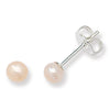 Pink Freshwater Pearl Stud Earrings. Hypoallergenic Sterling Silver Earrings for women by Aeon